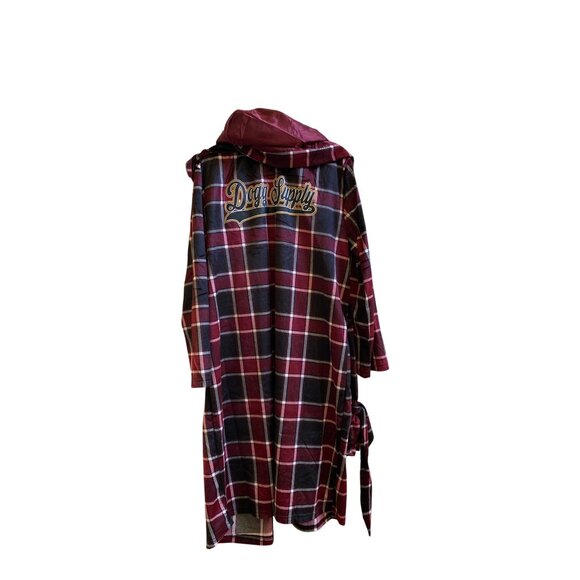 Doggy Style By Snoop Dogg Plaid Hooded Robe With Belt & Pockets S - Picture 2 of 7